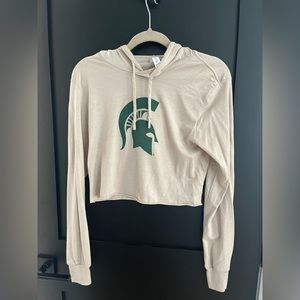 MSU cropped hoodie